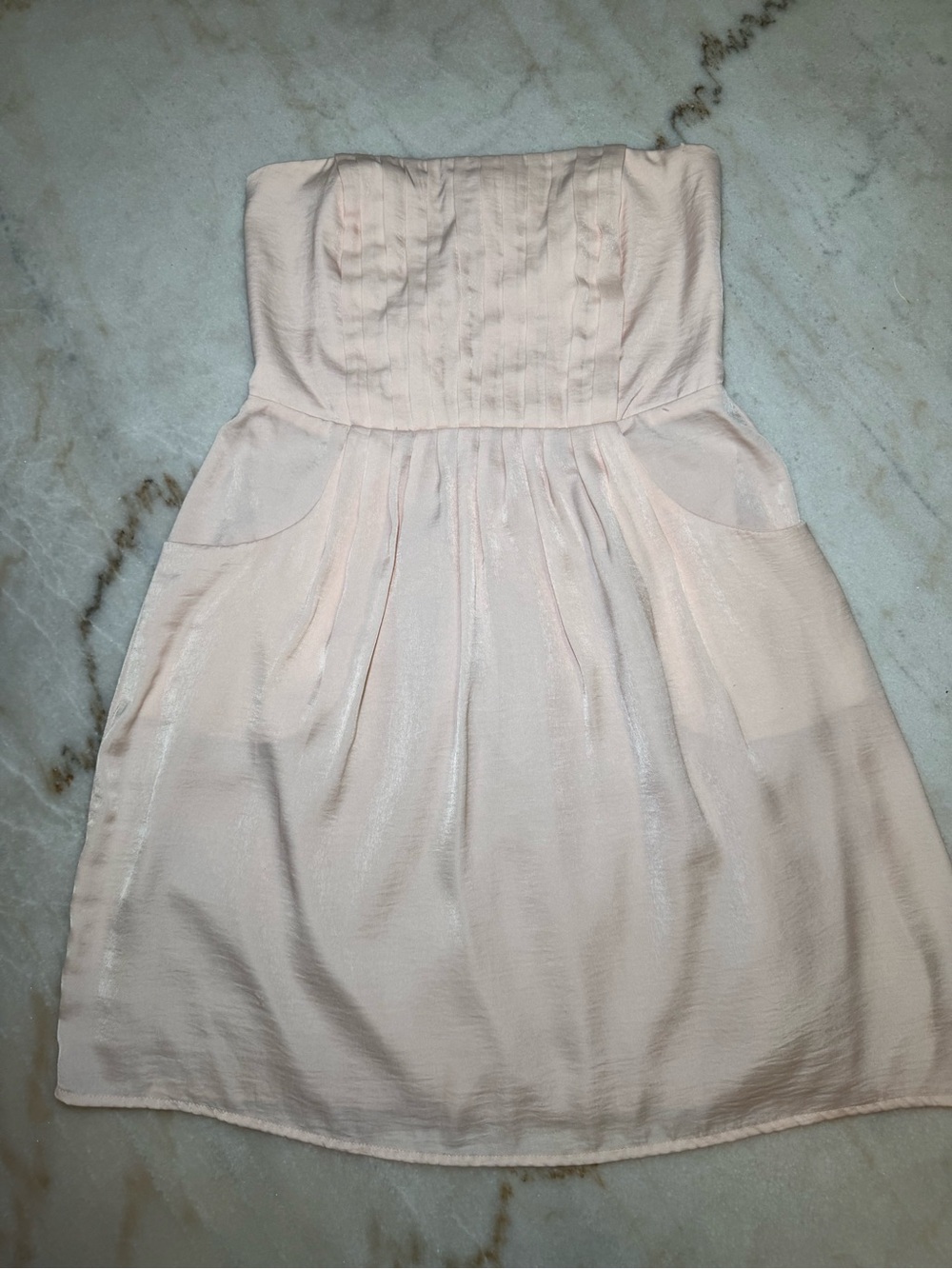 Mango Strapless Blush Pink Sundress